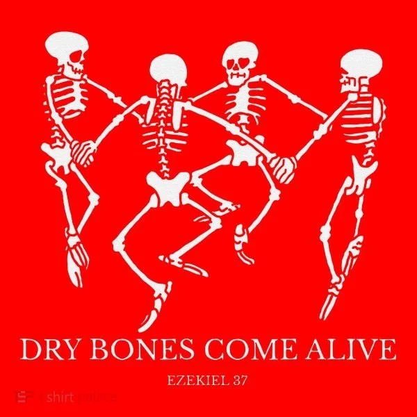 Dry Bones Come Alive Funny Skeleton Dancing Gift Santa Hat
