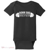 Down Bad Crying At The Gym Baby Bodysuit thumb 0
