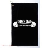 Down Bad Crying At The Gym Golf Towel thumb 0