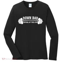 Down Bad Crying At The Gym Women's Long Sleeve Shirt thumb 0