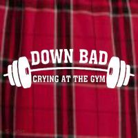 Down Bad Crying At The Gym Men's Flannel Plaid Pajama Pants thumb 2