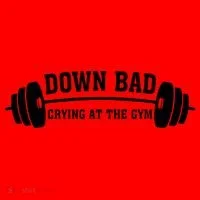 Down Bad Crying At The Gym Santa Hat thumb 1