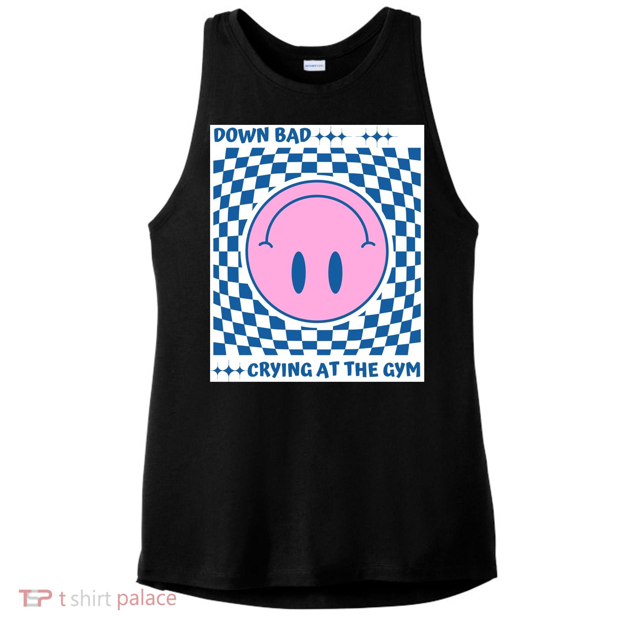 Down Bad Crying At The Gym Gift Ladies PosiCharge Tri-Blend Wicking Tank