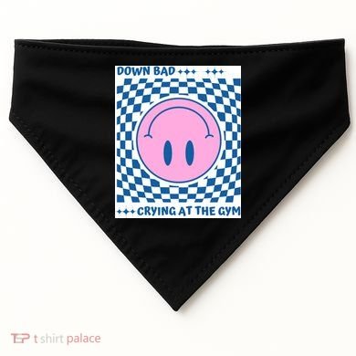 Down Bad Crying At The Gym Gift USA-Made Doggie Bandana
