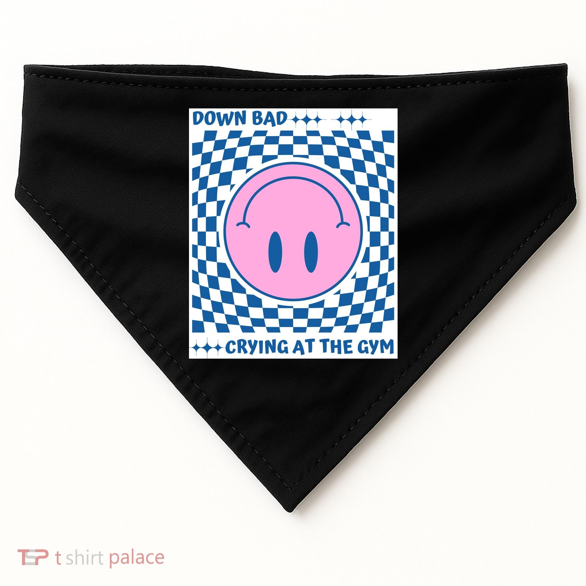Down Bad Crying At The Gym Gift USA-Made Doggie Bandana