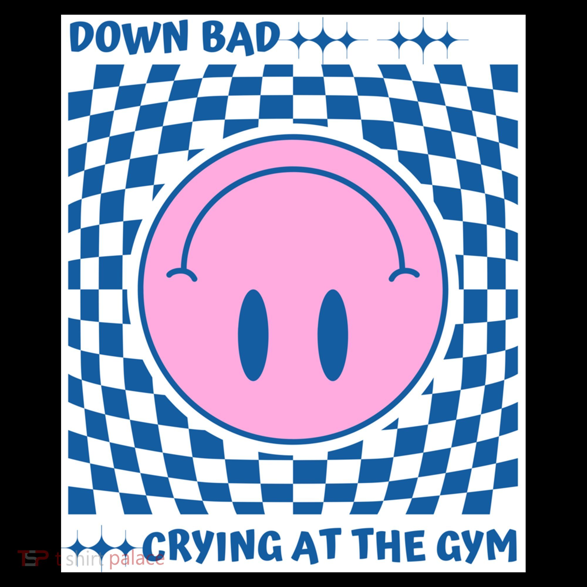 Down Bad Crying At The Gym Gift USA-Made Doggie Bandana
