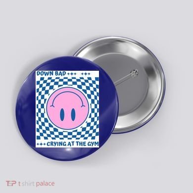 Down Bad Crying At The Gym Gift Button