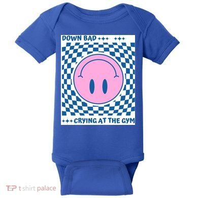 Down Bad Crying At The Gym Gift Baby Bodysuit