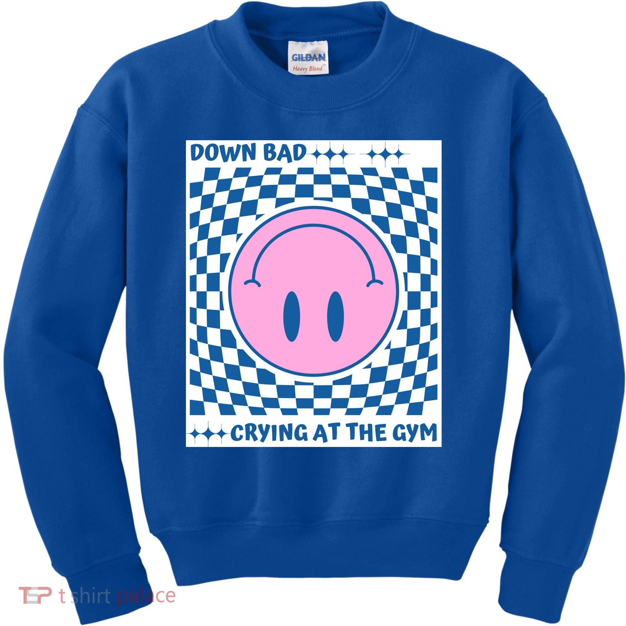 Down Bad Crying At The Gym Gift Kids Sweatshirt