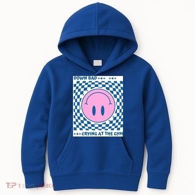 Down Bad Crying At The Gym Gift Kids Hoodie