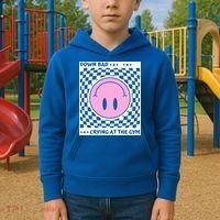 Down Bad Crying At The Gym Gift Kids Hoodie thumb 2