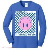 Down Bad Crying At The Gym Gift Kids Long Sleeve Shirt thumb 0