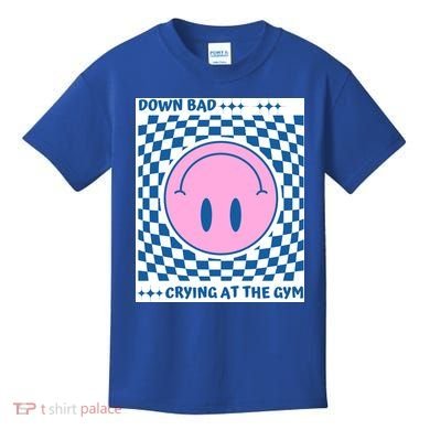 Down Bad Crying At The Gym Gift Kids T-Shirt
