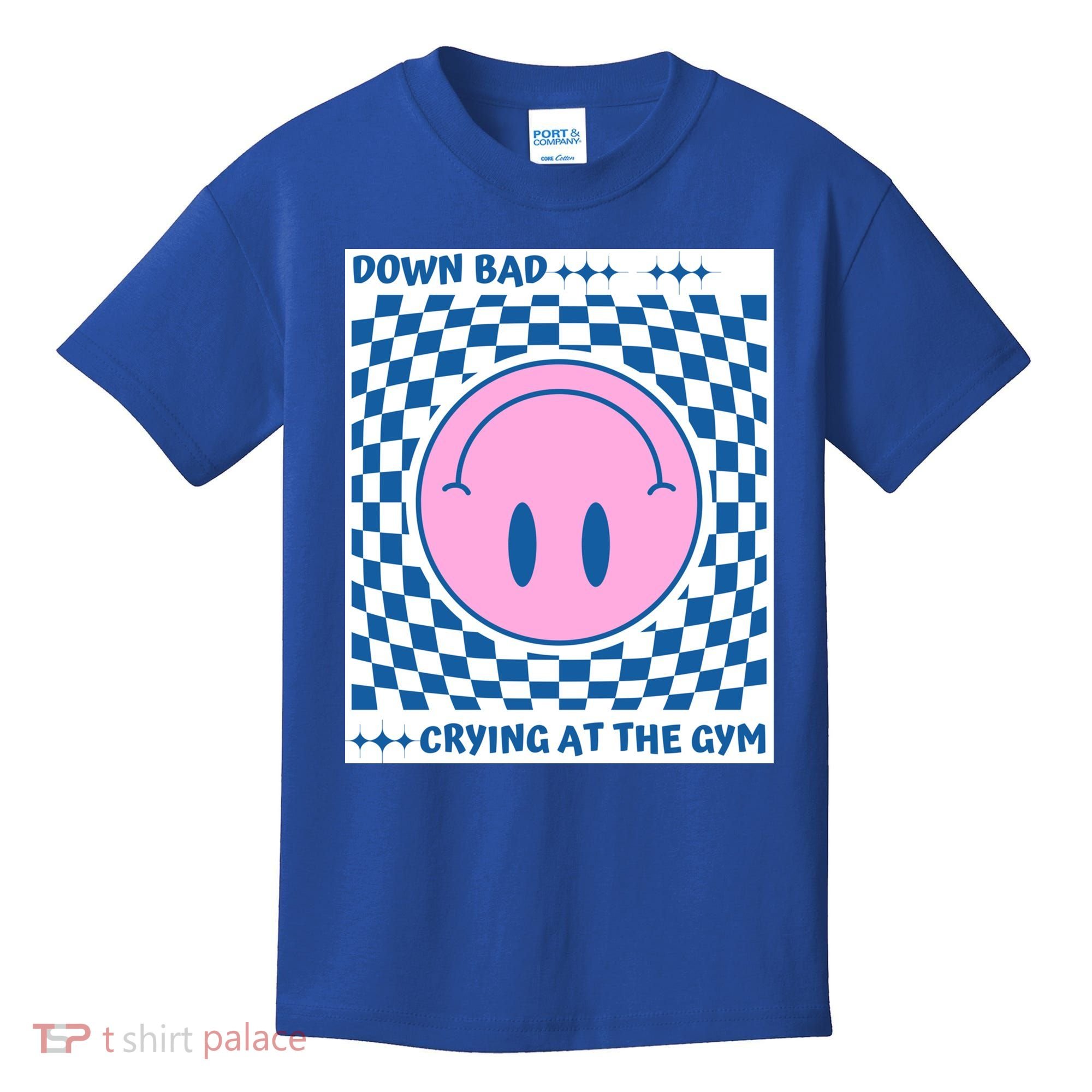 Down Bad Crying At The Gym Gift Kids T-Shirt