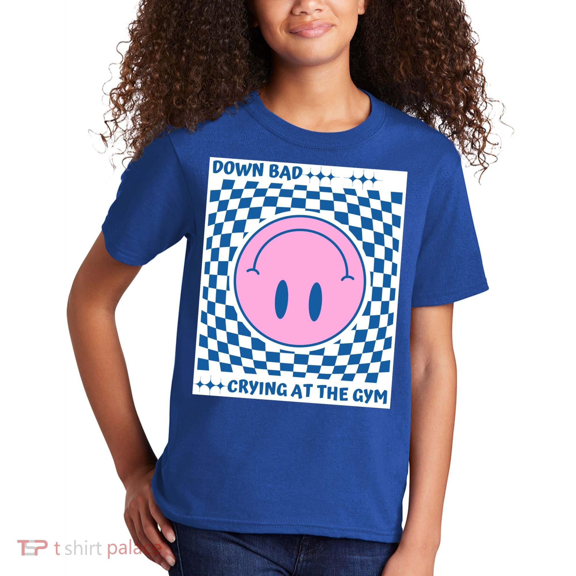 Down Bad Crying At The Gym Gift Kids T-Shirt