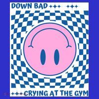 Down Bad Crying At The Gym Gift Kids T-Shirt thumb 4