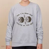 Down Bad Crying At The Gym Women's Sweatshirt thumb 0