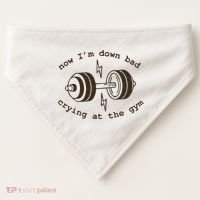 Down Bad Crying At The Gym USA-Made Doggie Bandana thumb 0