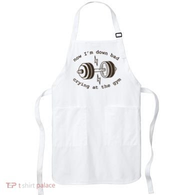 Down Bad Crying At The Gym Apron