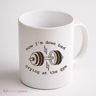 Down Bad Crying At The Gym Coffee Mug back
