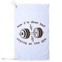 Down Bad Crying At The Gym Golf Towel thumb 0