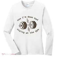 Down Bad Crying At The Gym Women's Long Sleeve Shirt thumb 0