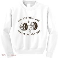 Down Bad Crying At The Gym Kids Sweatshirt thumb 0