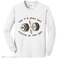 Down Bad Crying At The Gym Kids Long Sleeve Shirt thumb 0