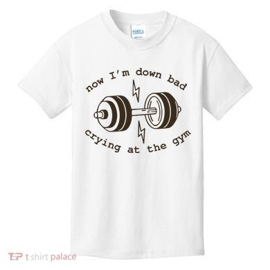 Down Bad Crying At The Gym Kids T-Shirt