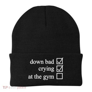 Down Bad Crying At The Gym Beanie