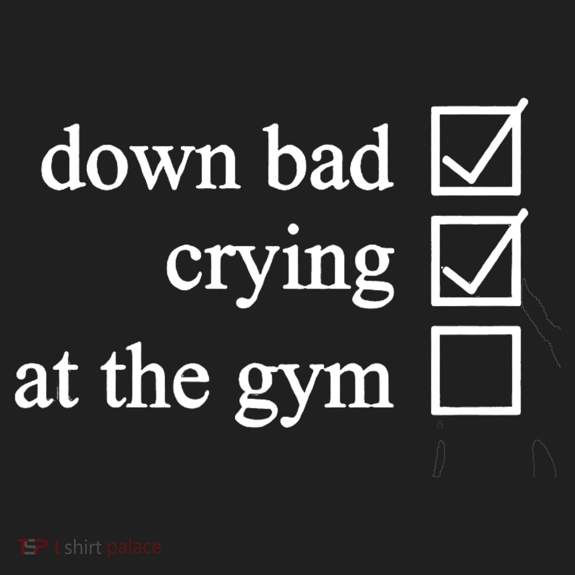 Down Bad Crying At The Gym Golf Towel