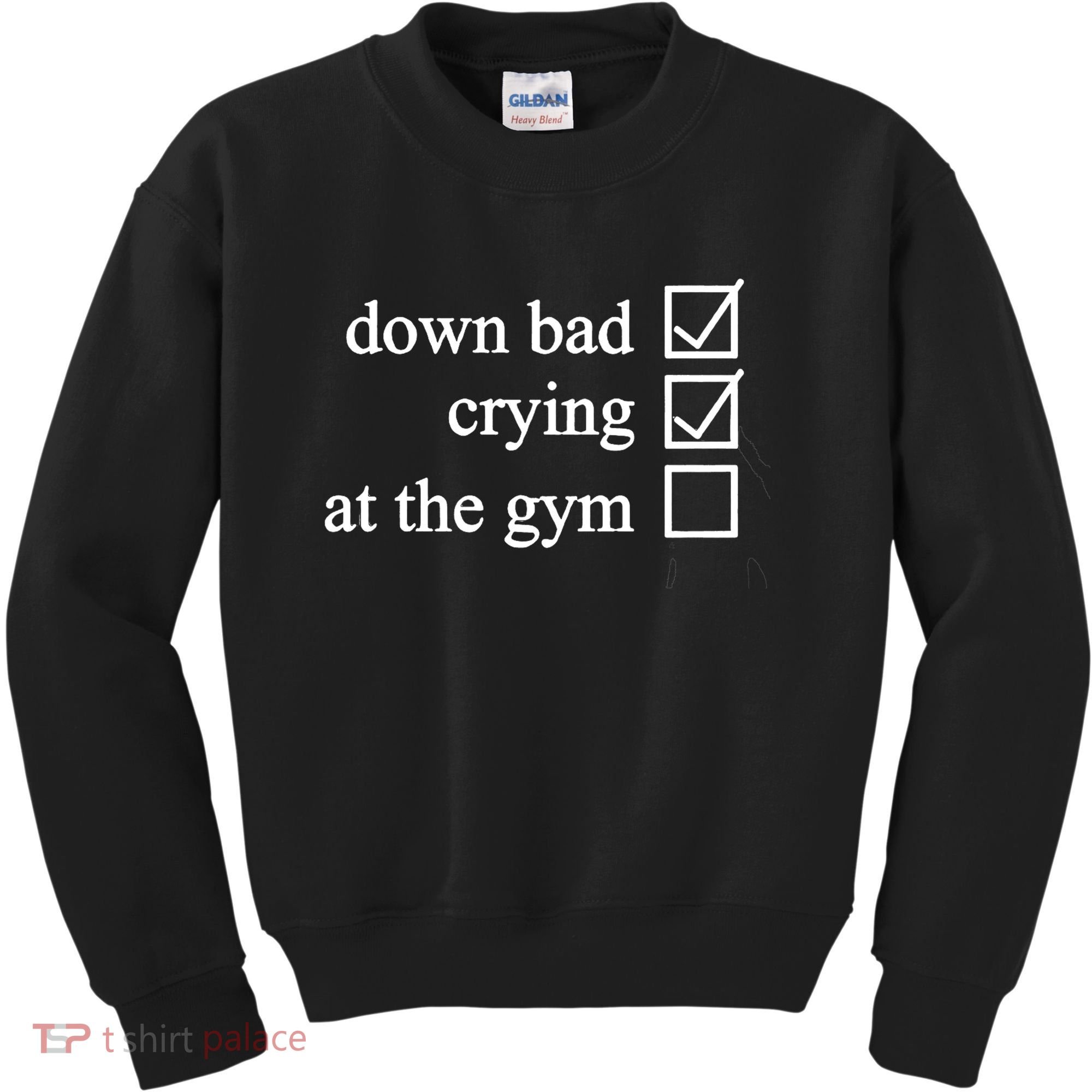 Down Bad Crying At The Gym Kids Sweatshirt