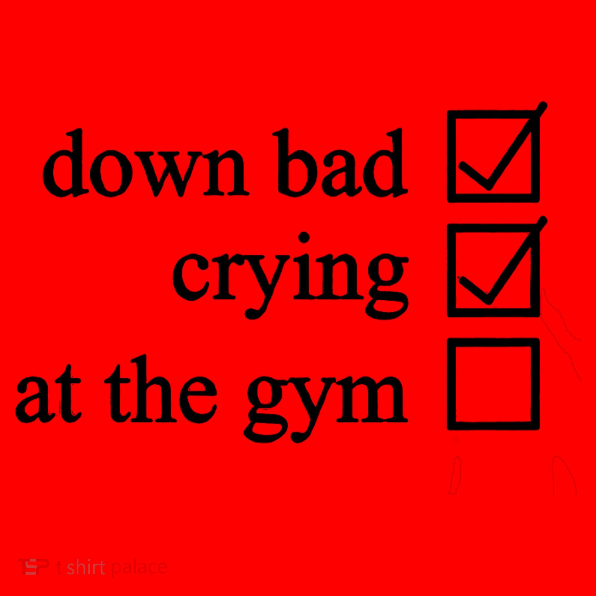 Down Bad Crying At The Gym Santa Hat
