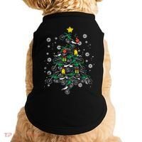 Dirt Bikes Christmas Tree Xmas Pajamas Pjs Motocross Boy Great Gift Doggie Tank thumb 0
