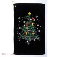Dirt Bikes Christmas Tree Xmas Pajamas Pjs Motocross Boy Great Gift Golf Towel thumb 0