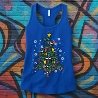 Dirt Bikes Christmas Tree Xmas Pajamas Pjs Motocross Boy Great Gift Women's Tank Top thumb 3