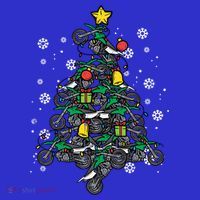Dirt Bikes Christmas Tree Xmas Pajamas Pjs Motocross Boy Great Gift Baby Bodysuit thumb 2
