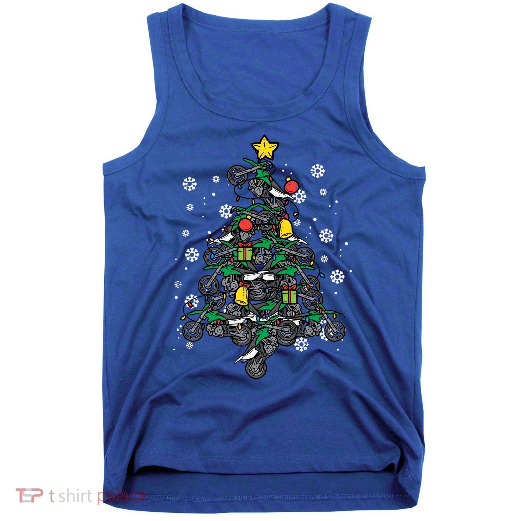 Dirt Bikes Christmas Tree Xmas Pajamas Pjs Motocross Boy Great Gift Tank Top