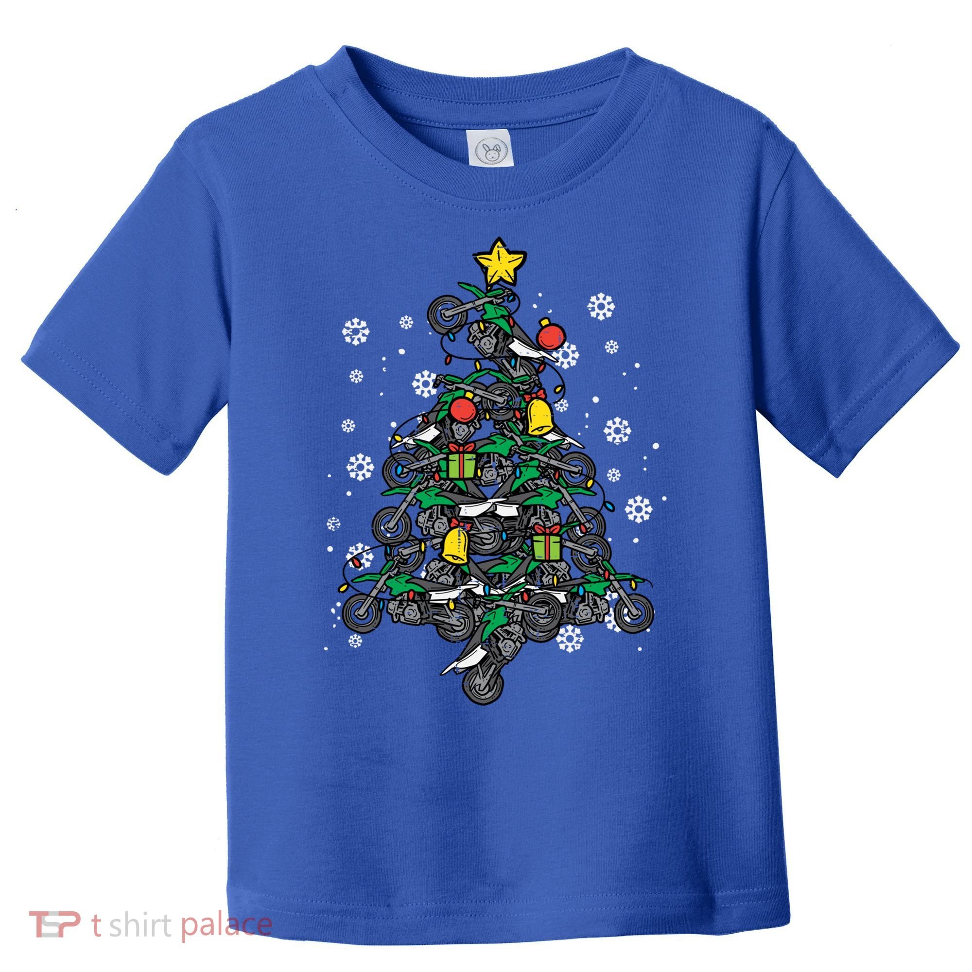 Dirt Bikes Christmas Tree Xmas Pajamas Pjs Motocross Boy Great Gift Toddler T-Shirt