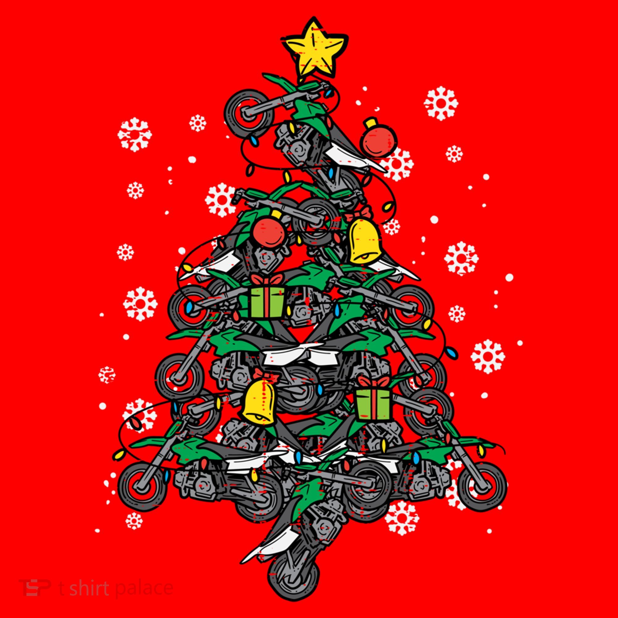 Dirt Bikes Christmas Tree Xmas Pajamas Pjs Motocross Boy Great Gift Santa Hat