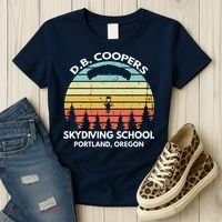 D. B. Coopers Skydiving School Portland, Oregon Funny Women's T-Shirt thumb 3