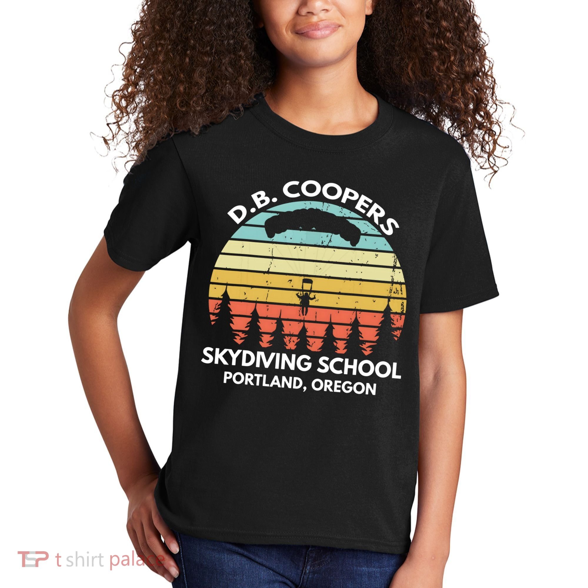 D. B. Coopers Skydiving School Portland, Oregon Funny Kids T-Shirt