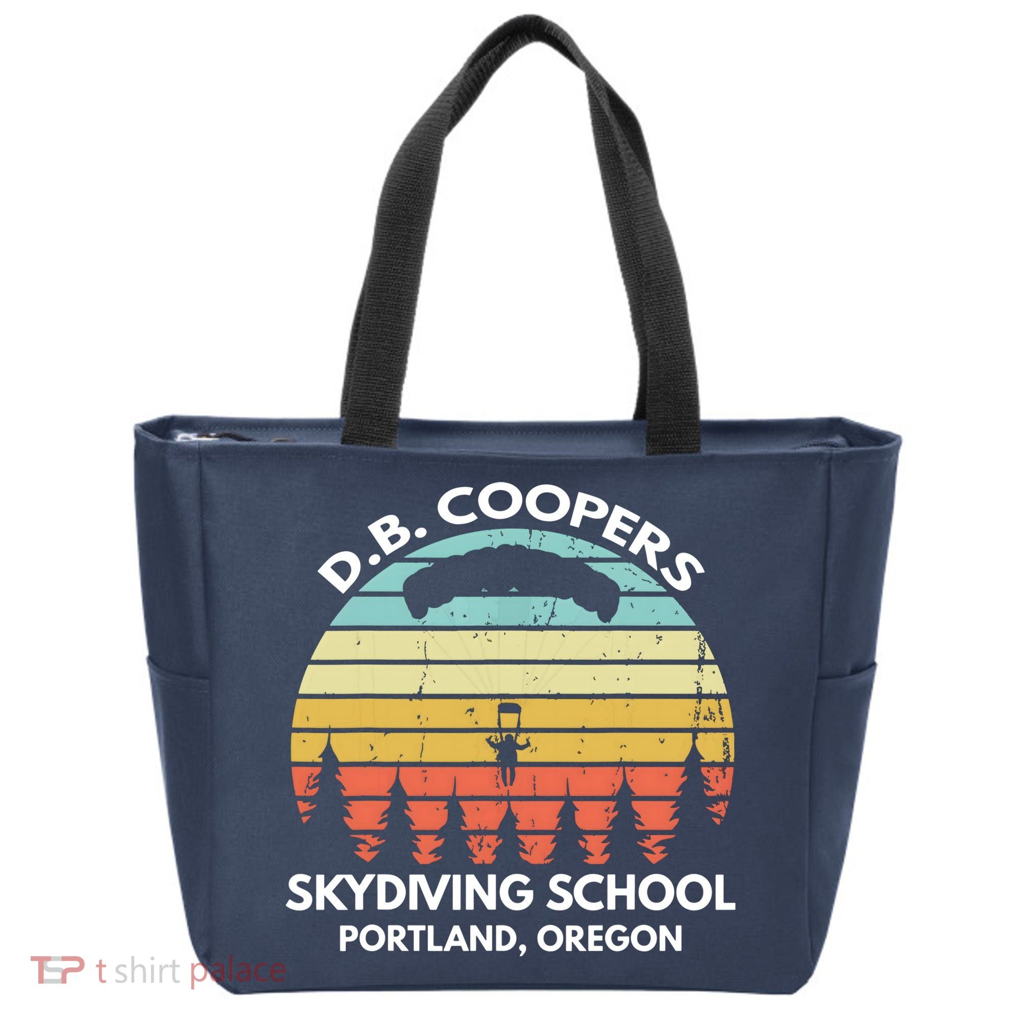 D. B. Coopers Skydiving School Portland, Oregon Funny Tote Bag