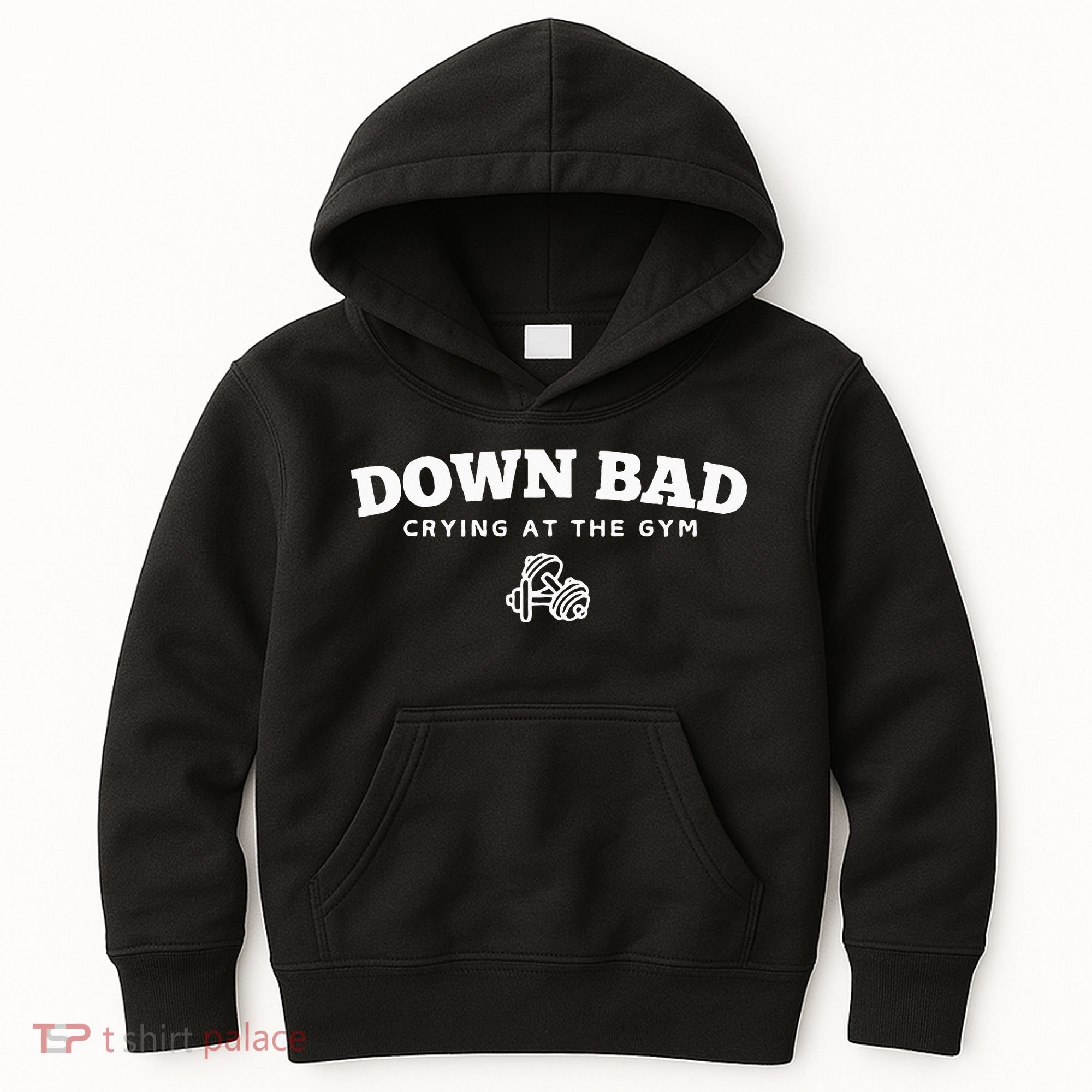 Down Bad Crying At The Gym Kids Hoodie
