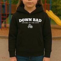 Down Bad Crying At The Gym Kids Hoodie thumb 3
