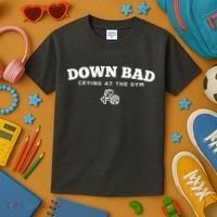 Down Bad Crying At The Gym Kids T-Shirt thumb 3