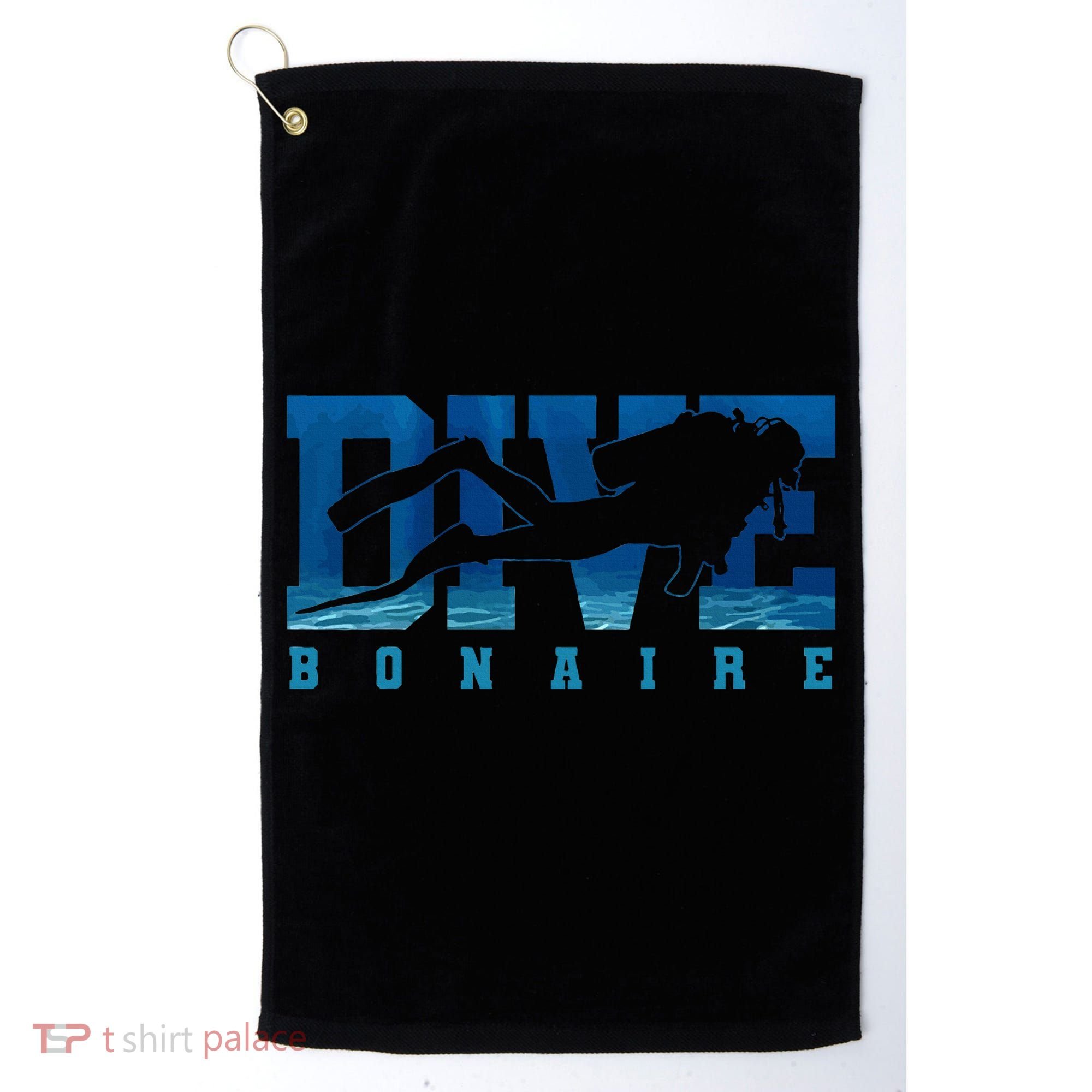 Diver Bonaire Caribbean Islands Souvenir Gift For Diver Golf Towel