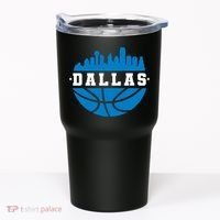Dallas Basketball City Skyline Tumbler thumb 0