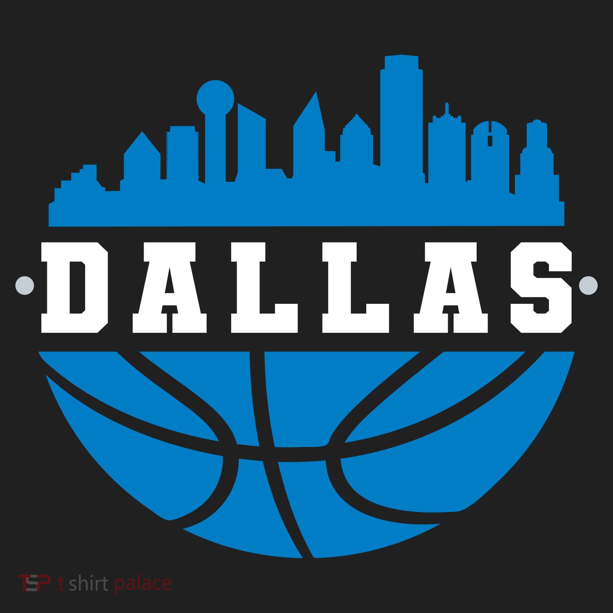 Dallas Basketball City Skyline Tumbler