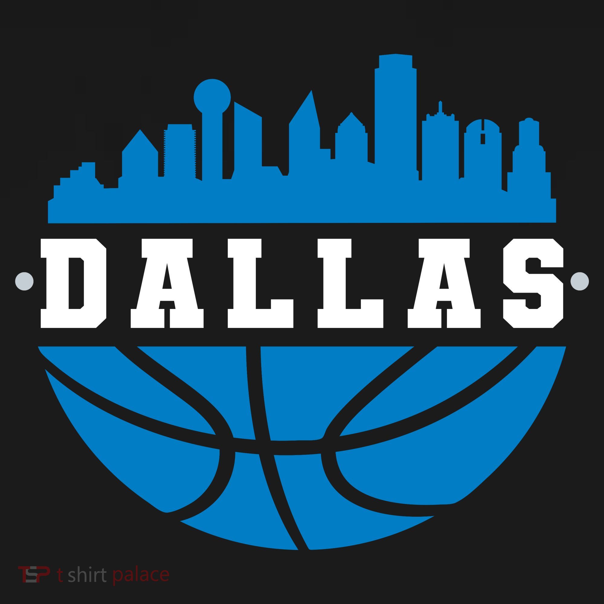 Dallas Basketball City Skyline Ornament